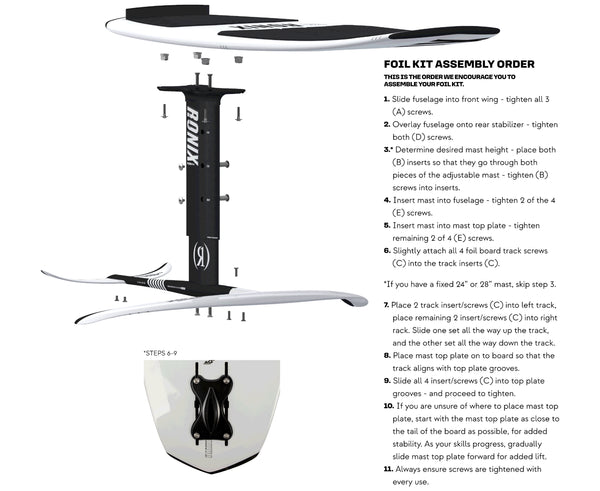 2024 Ronix 727 Beginner Foil Package